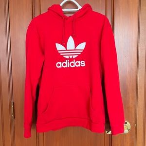 Adidas Originals Classics Trefoil Red Hoodie Size M